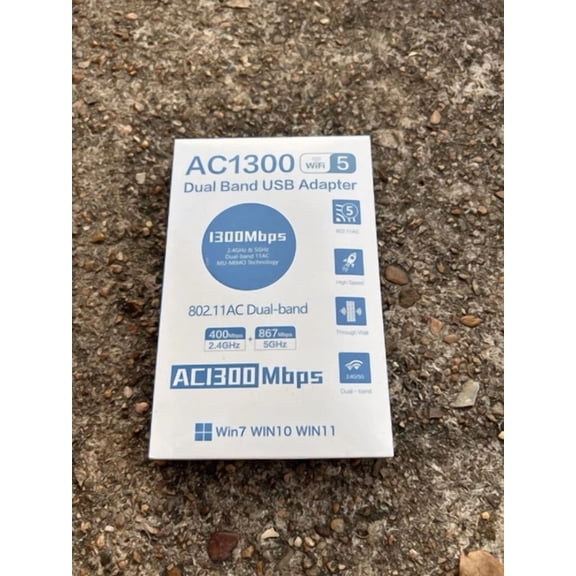 RHEA- 2Pcs 1300Mbps Long Range Ac1300 Dual Band 5Ghz Wireless Usb 3.0 Wifi Adapter