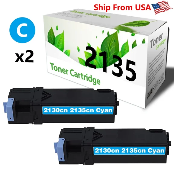 RHEA- (2Pk,Cyan) 330-1390 Toner Cartridge For 2130Cn Printer