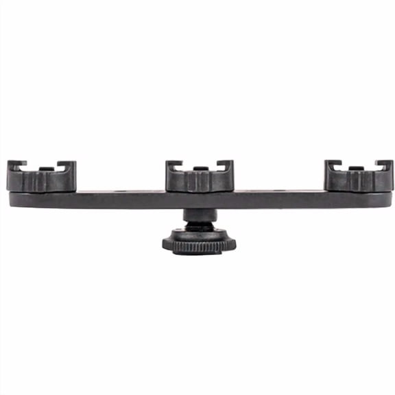 RHEA- 3 In 1 Aluminum Camera Triple Hot Shoe Mount Adapter Bracket Holder Support M