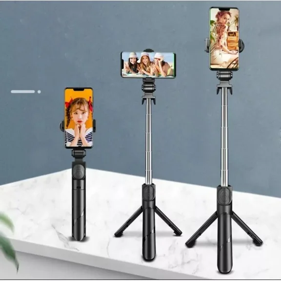 RHEA- 3-In-1 Extendable Selfie Stick Tripod 40" Bluetooth Remote For All Smartphones