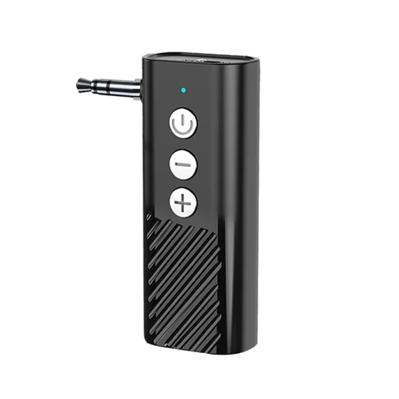 RHEA- 3-In-1 Wireless Bluetooth 5.3 Transmitter Receiver Adapter Audio Black Abs