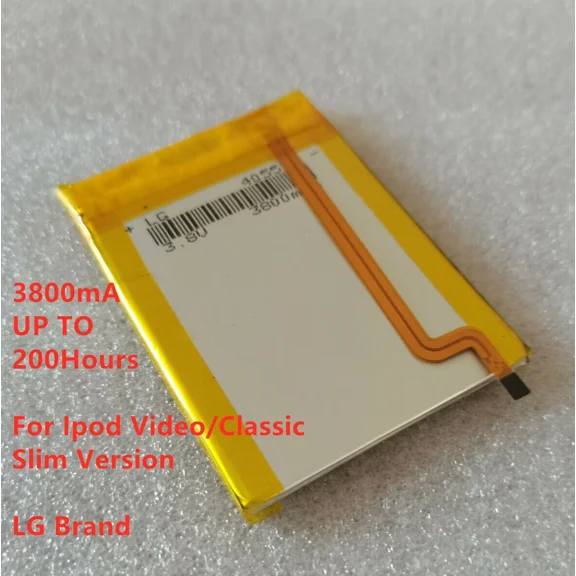 RHEA- 3800Mah Battery Upgrade Replacement For Ipod Classic 6 6.5 7 Video 5 5.5 Thin