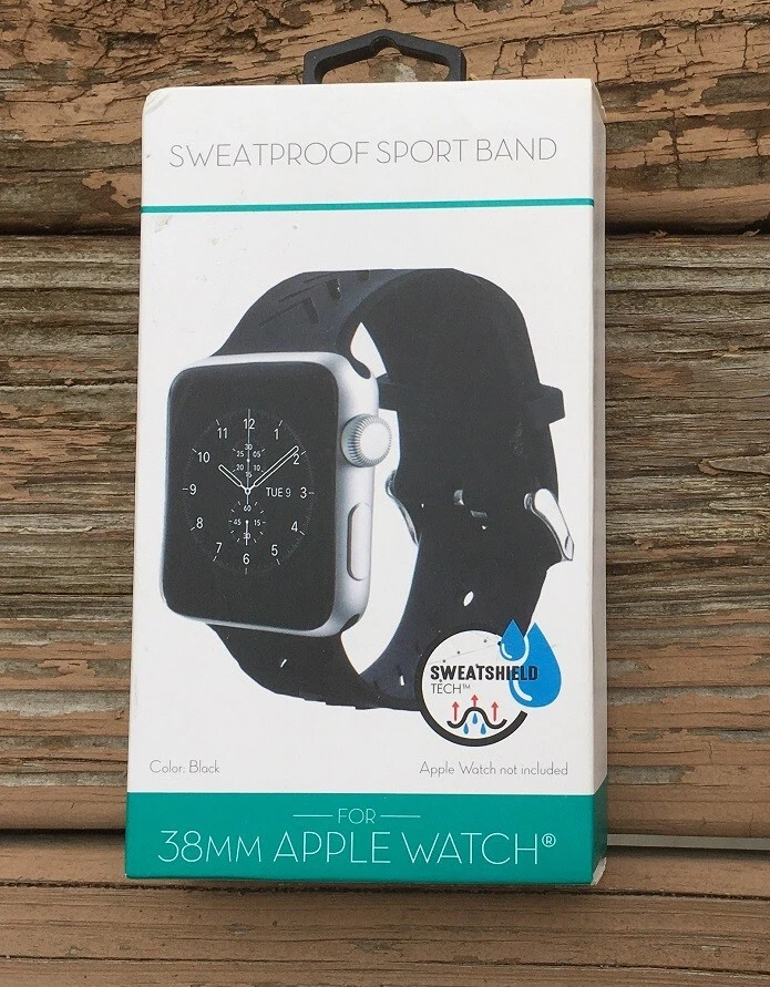 RHEA- 38Mm Apple Watch Black Sweatproof Sport Band Voguestrap Brand New