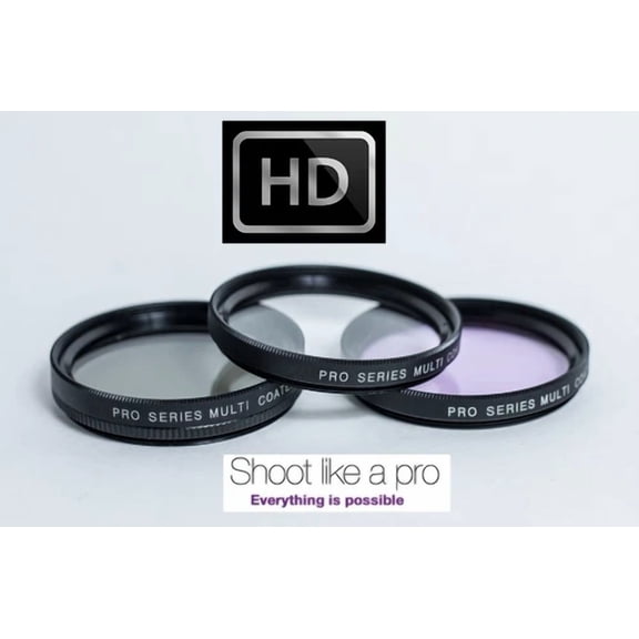 RHEA- 3Pc Hd Glass Filter Kit (Uv + Polarizer + Fld) For Sony Sal-50M28 Lens