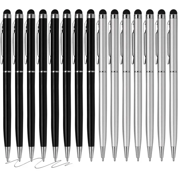 RHEA- 3Pc Universal Stylus, 2 In 1 Precision Series Disc Stylus Touch Screen Pen Black