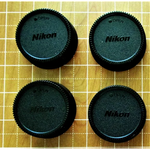 RHEA- 4 X Nikon Style Rear Lens Caps For All Nikon F-Mount Lenses Fast U.S Shipping!!