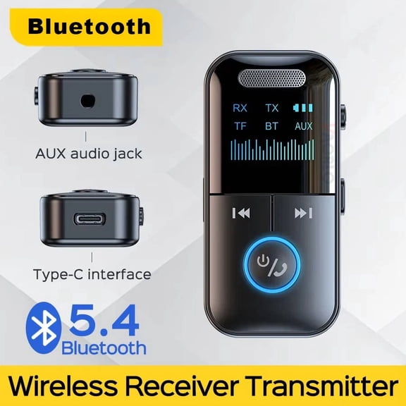 RHEA- 4In1 Bluetooth Receiver Transmitter 3.5Mm Aux Wireless Audio Adapter Mp3 Player