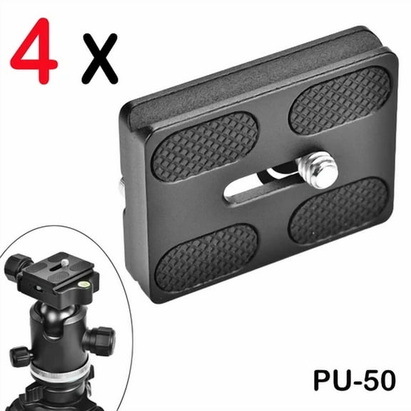 RHEA- 4Pcs 50Mm Quick Release Plate Tripod Gimbal Base For Canon Nikon Sony Fuji Dslr