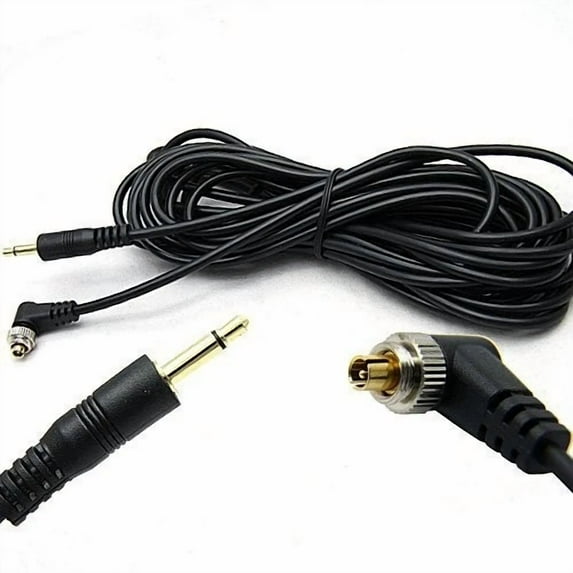 RHEA- 5M 16Ft 3.5Mm To Male Flash Pc Sync Cable With Screw Lock