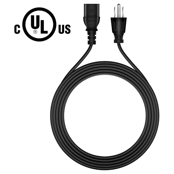 RHEA- 6Ft Ul Ac Power Cord Cable Lead For Dell Ultrasharp 32" In 4K U3219Q Tv Monitor