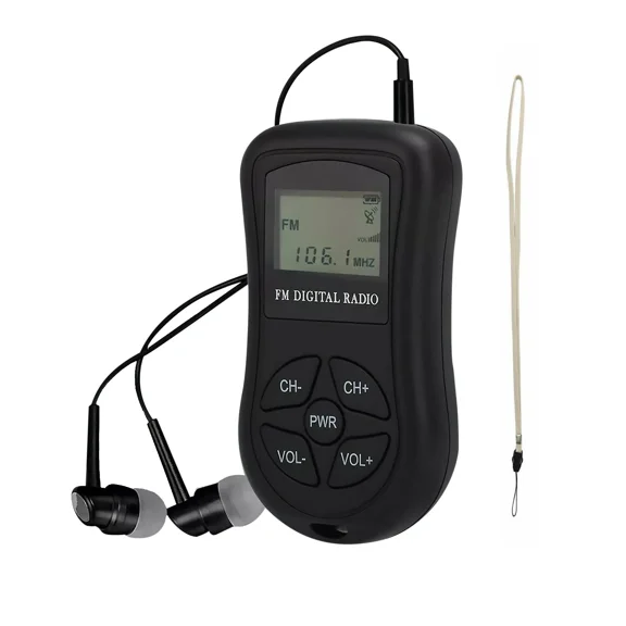 RHEA- 8v Receiving Sensitivity Fm Radio Receiver Dsp Stereo Audio Sound Earphone Aq