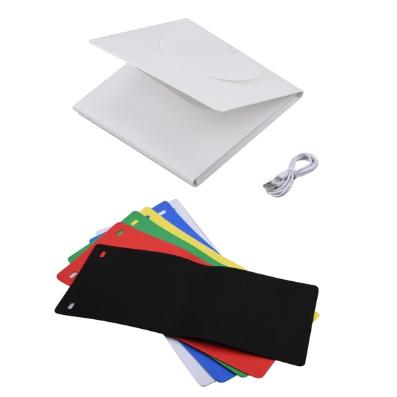 RHEA- 9" White Portable Small Led Photography Studio Soft Box Studio Take Pictures