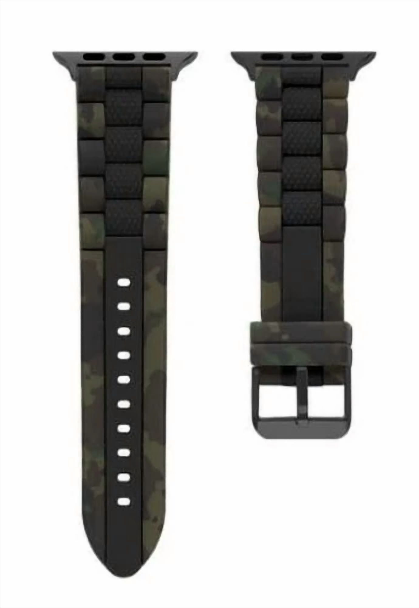 RHEA- American Exchange Mens Rubber Watch Strap Compatible W/42Mm 44Mm Apple Watch,