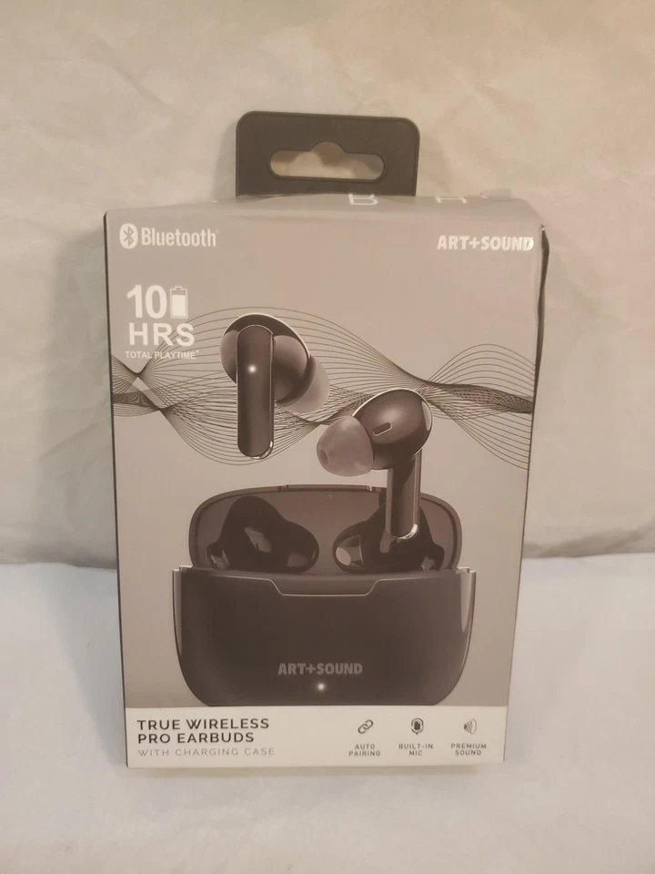 RHEA- Art+Sound Bluetooth True Wireless Pro Ear Buds, Black, Brand New