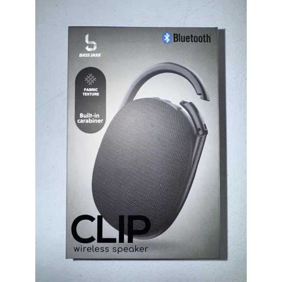 RHEA- Bass Jaxx Clip On Portable Bluetooth Speaker Wireless Black New Free Shipping