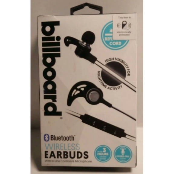 RHEA- Billboard Bluetooth Wireless Earbuds Model Bb898 Black -New In Box- Nice Item