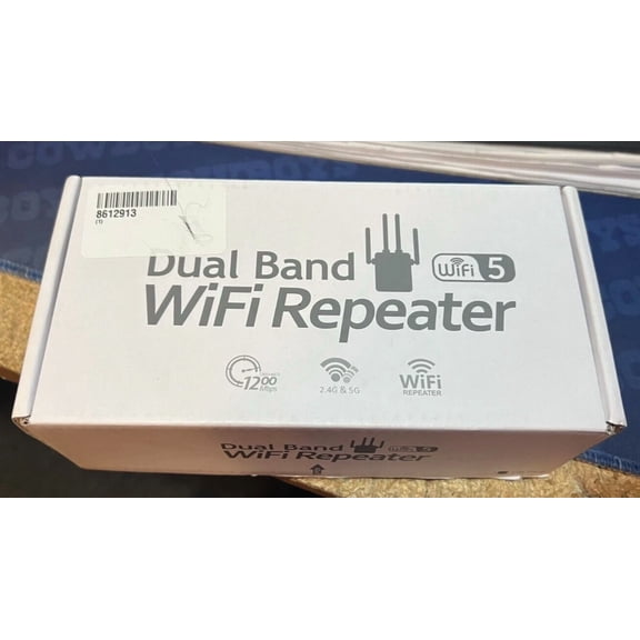 RHEA- Black Wireless High Speed Dual Band 1200 Mbps Wifi 5 Repeater