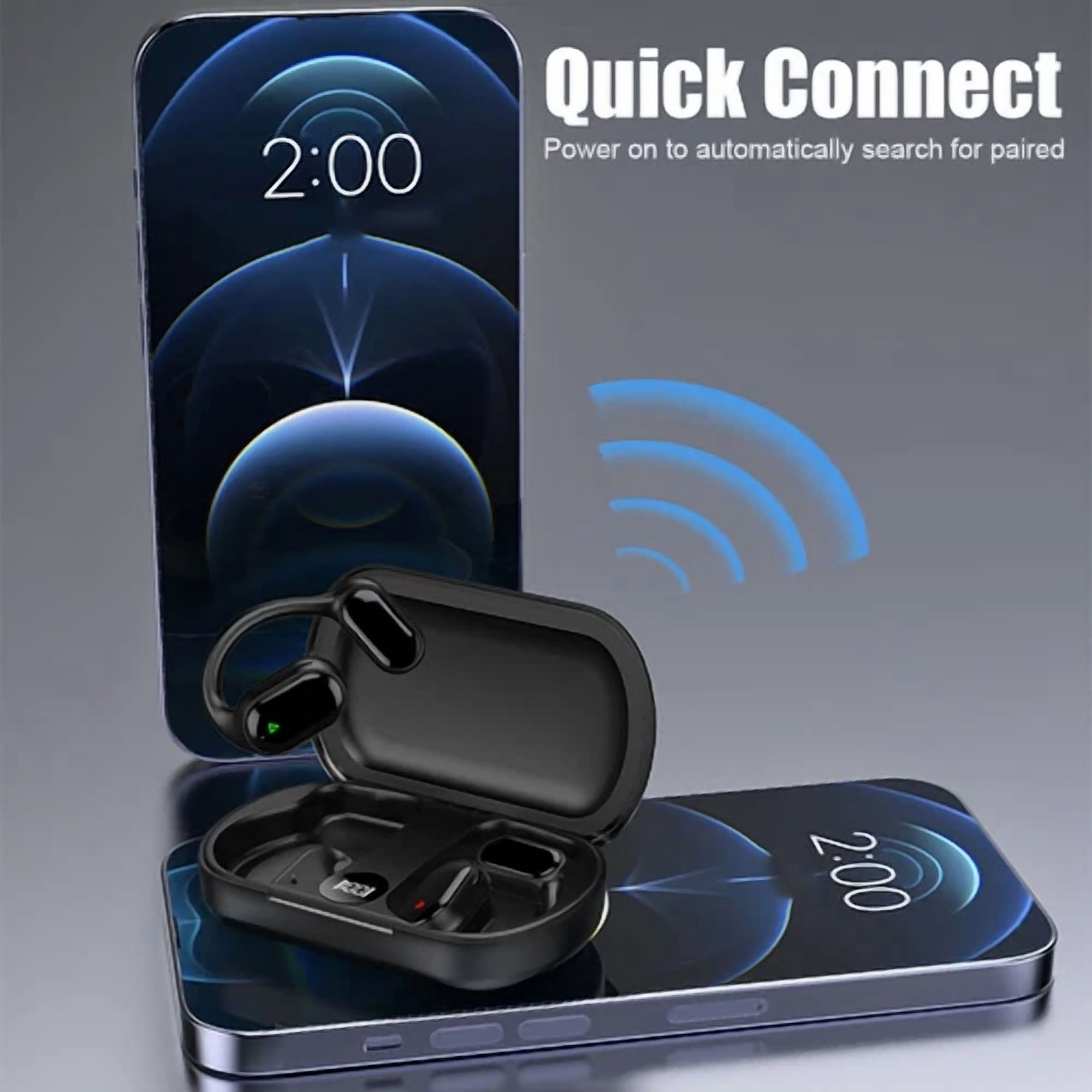 RHEA- Bone Conduction Headphones Bluetooth 5.3 Wireless Headset Outdoor Sport Earbuds