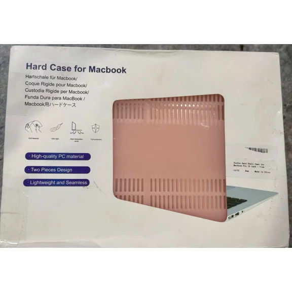RHEA- Boocoo Hard Shell Case For Macintosh Pro 14 Inch. Pink. Brand New In Box.