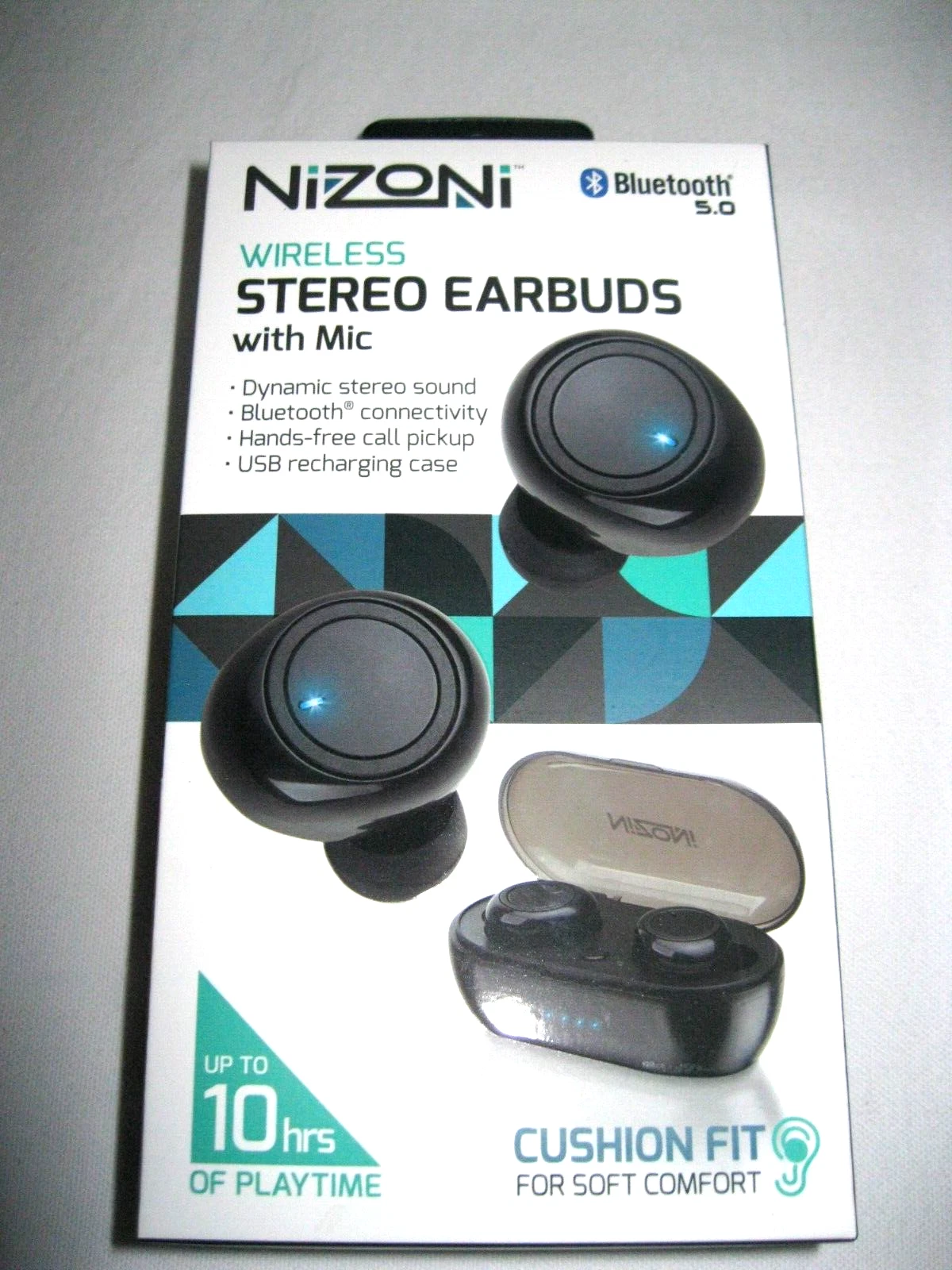 RHEA- Brand New Nizoni Wireless Stereo Earbuds W/Microphone, Bluetooth Ear Buds