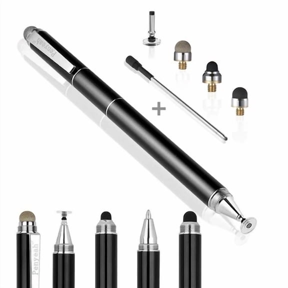 RHEA- Capacitive Stylus Pen W Ballpoint Writing Penyeah 4 In 1 Touch Screen &Disc Tip