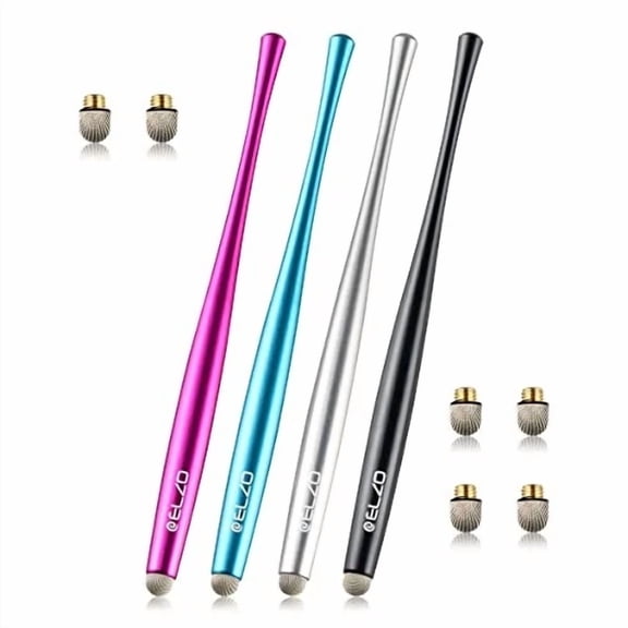 RHEA- Capacitive Stylus Pens Premium Metal Slim Combo 4 Pcs W 6 Replacement Na Pack