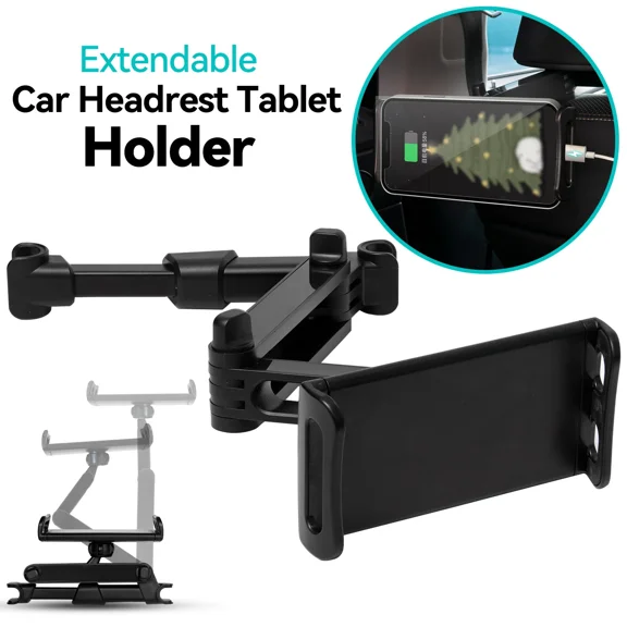RHEA- Car Headrest Holder - Car Back Seat Headrest For Tablet Phone Mount Stand 360