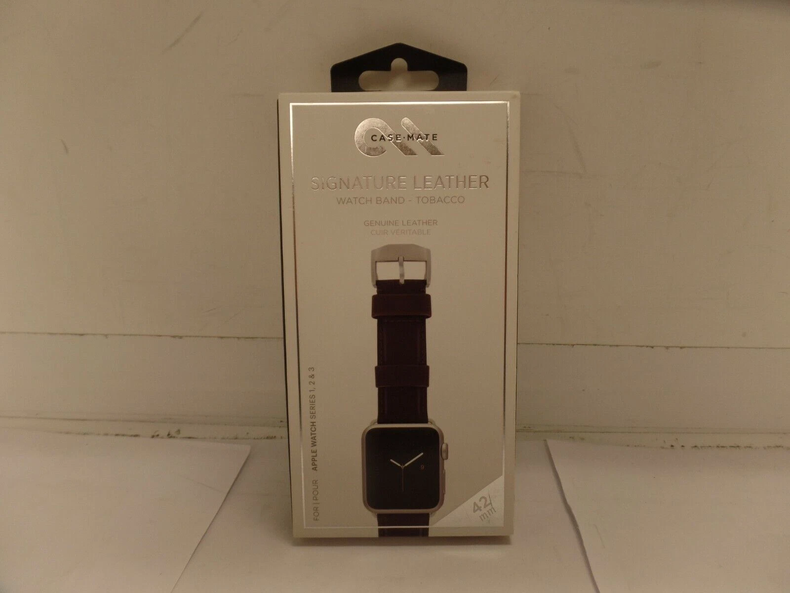 RHEA- Case-Mate Signature Genuine Leather Watchband For Apple Watch Series 1,2,3