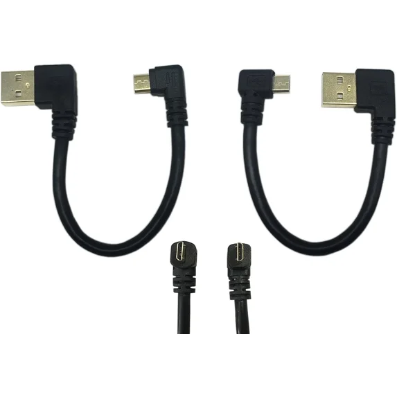 RHEA- Cerrxian 15Cm 6Inch Micro Usb Short Cable Combo Gold Plated Left & Right Gold
