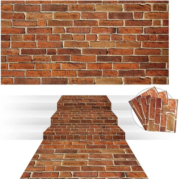 RHEA- Chuangdi 4.5 X 9 Feet Brick Road Runner Novelty Aisle Floor Color