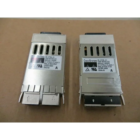 RHEA- Cisco 30-0759-01 1000 Base Sx Short Wave Gbic Gigabit Fiber Module New 4Pc T926