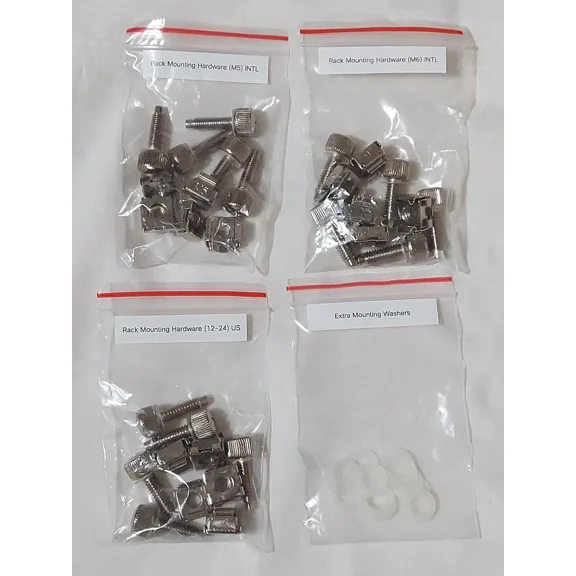 RHEA- Cisco Meraki Rack Mounting Hardware Screw Kit - M5 M6 12-24 Washers