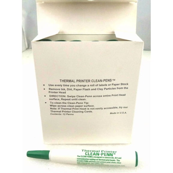 RHEA- Clean-Penn Thermal Print Head Cleaner, P/N Clean-Penn-12 (Box Of 12)