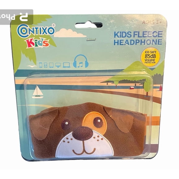 RHEA- Contixo H1 Kids Soft Fleece On-Ear Headphones Warm Earphone, Dog Design