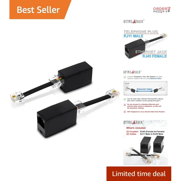 Rj 11 Cable Adapter RJ11 RJ45 Adapters for Electronics