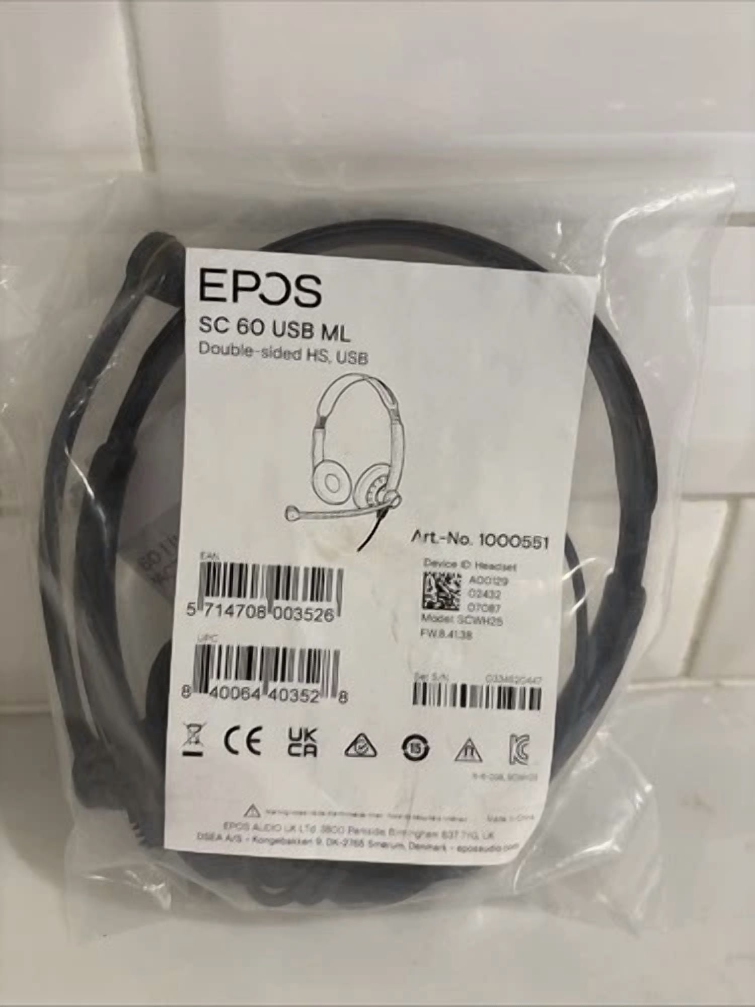 RHEA- Epos Sennheiser Impact Sc 60 Usb Ml Double-Sided Headset - Black (1000551)