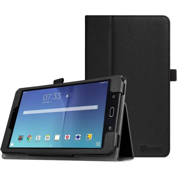 RHEA- Fintie Folio Case For Samsung Galaxy Tab E 8.0 (Model Black