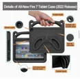 thumbnail image 1 of RHEA- Fire 7 Tablet Case (2022 Release) Protective Case With Handle/Foldable Kickstand, 1 of 4
