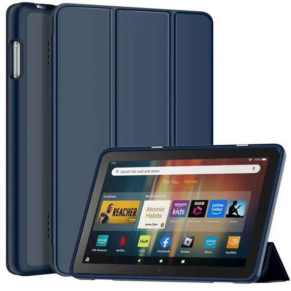 RHEA- Fire Hd 8 & 8 Plus Tablet Case (12Th/10Th Generation,Smart Trifold Stand Cover