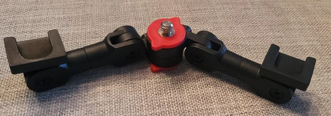 RHEA- Flash Accessory Dual Cold Shoe Mount Extension Bar Universal Cold Shoe Adapter