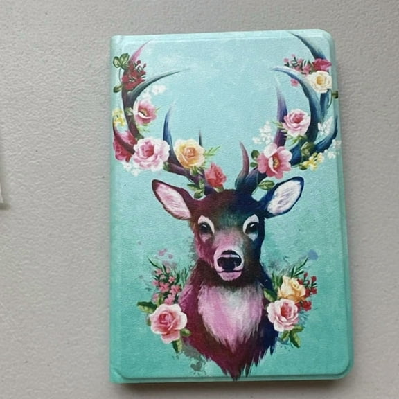 RHEA- For Amazon Kindle Fire 7 2022, 12Th Gen Tablet Case Stand Cover- Deer And Flower