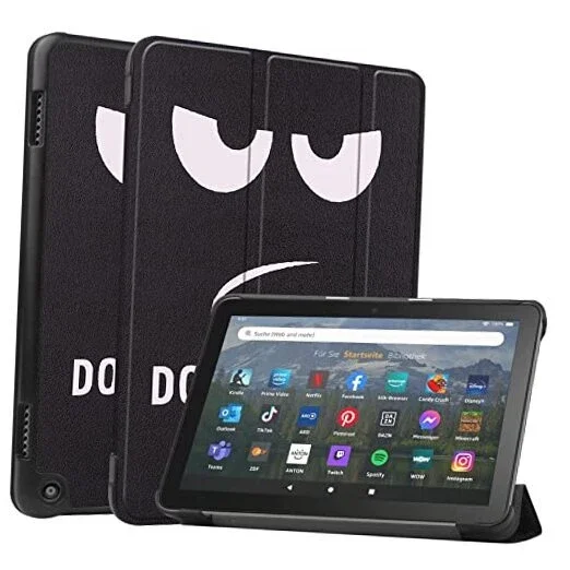 RHEA- For Fire Hd 8 2024/2022/2020 Tablet Case, Auto Wake&Sleep, Slim Pu Leather