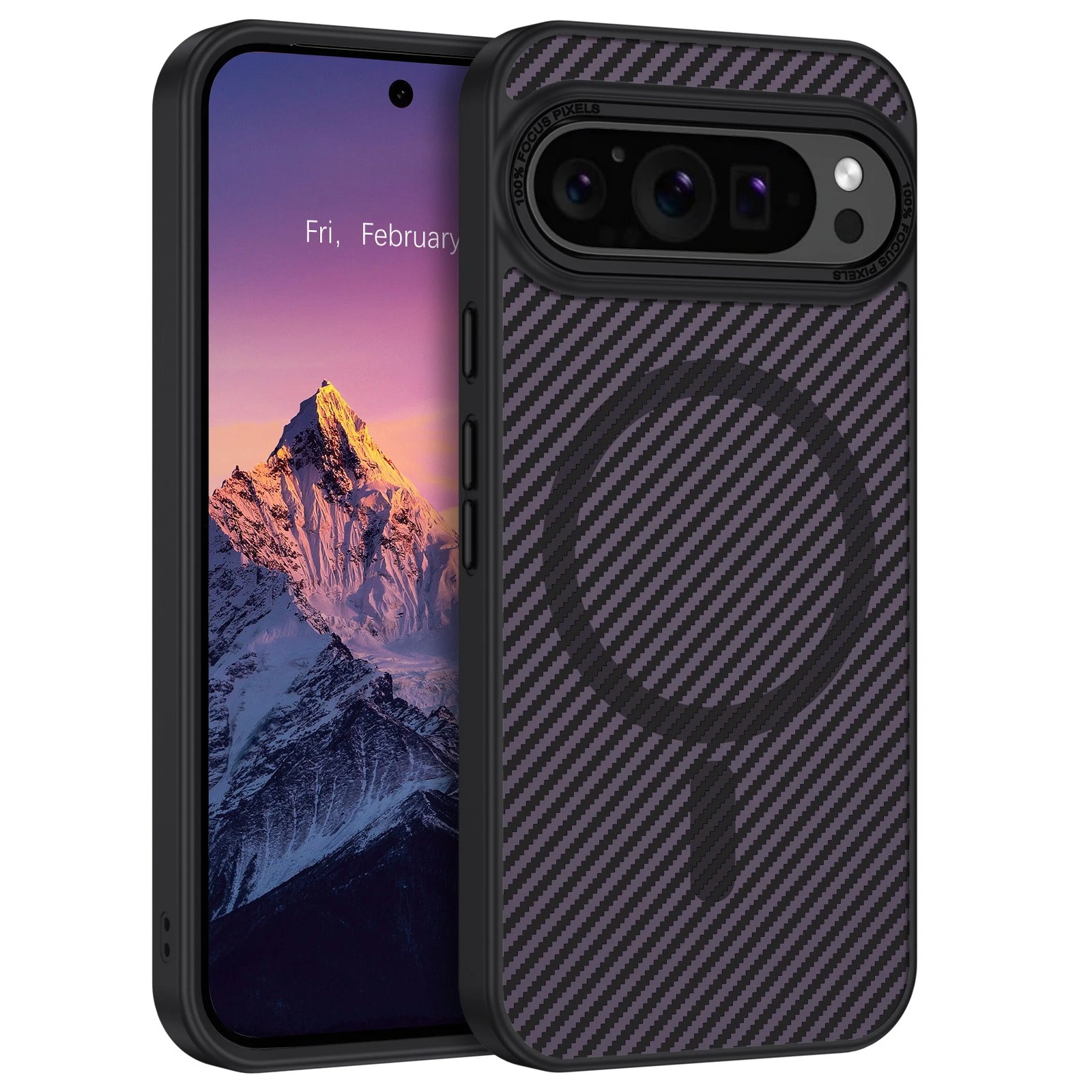 RHEA- For Google Pixel 9 Pro Xl Case Carbon Fiber [Magsafe Fit ...