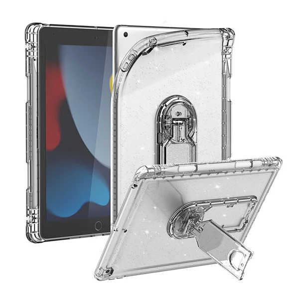 RHEA- For Ipad 9Th 8Th 7Th Gen 10.2 Inch Glitter Case Slim Tpu Shockproof Stand Cover
