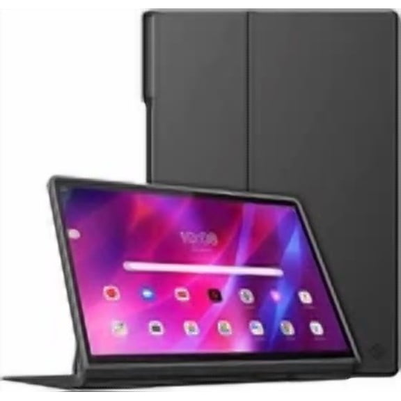 RHEA- For Lenovo Yoga Tab 13" 2021 Hybrid Folio Case Shockproof Cover Clear Back Shell