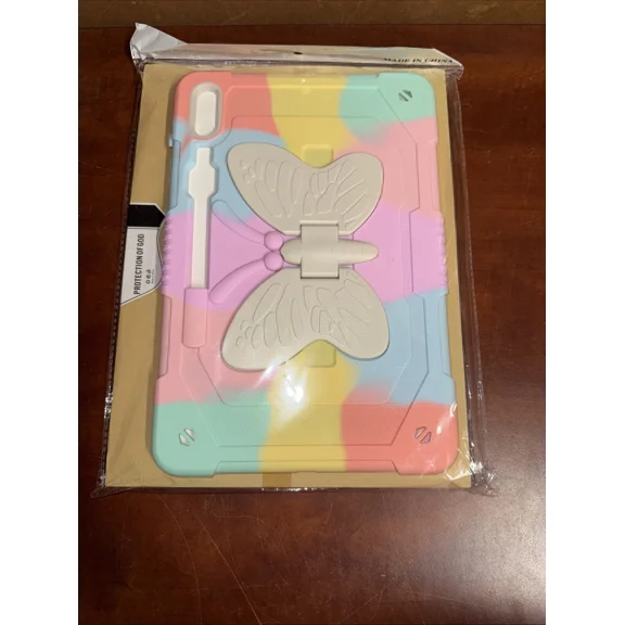 RHEA- For Tab S9 Plus 12.4" Shockproof Butterfly Case W/Kickstand & Glass Protector