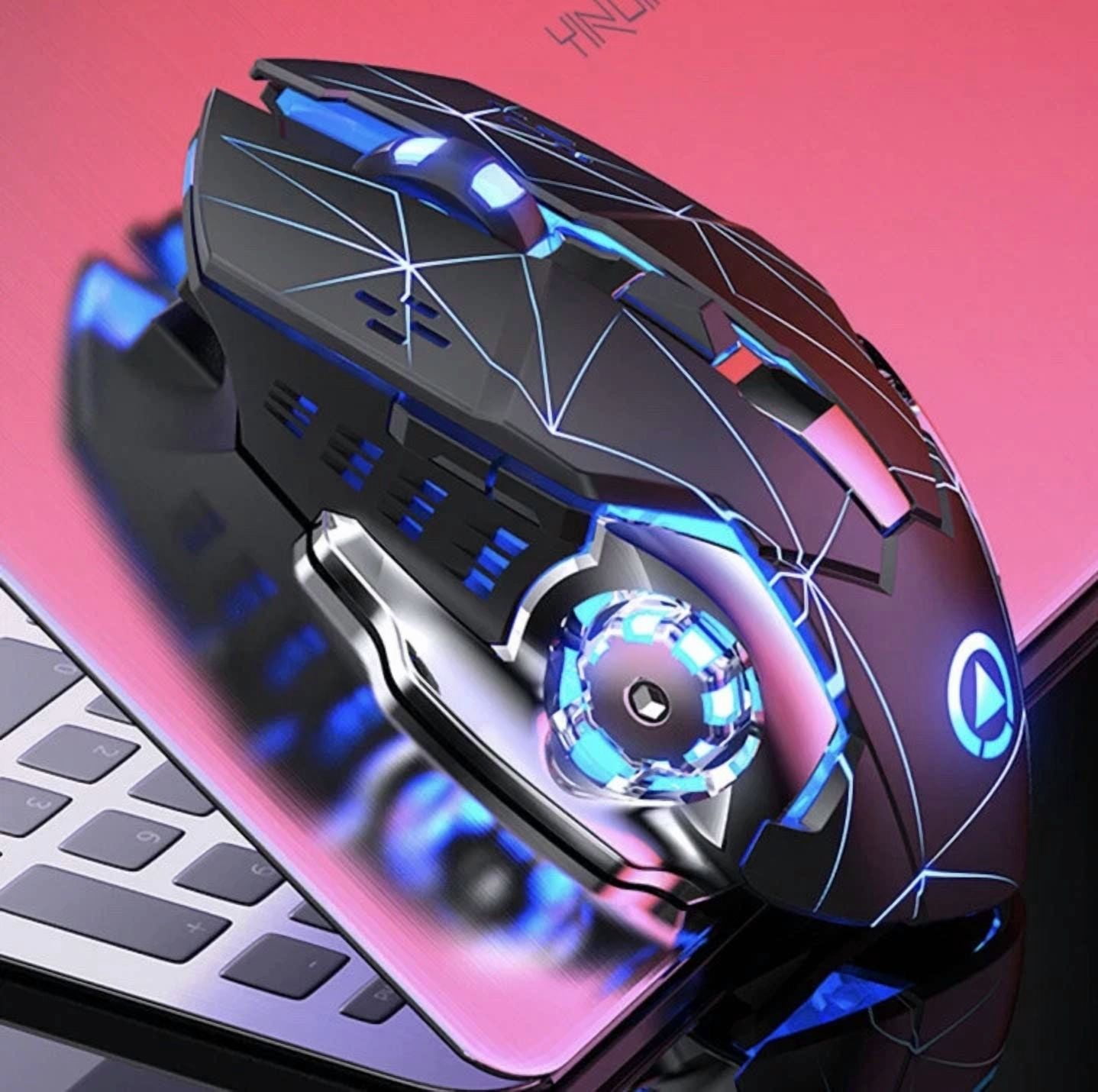 RHEA- Gaming Mouse For Kids Rechargeable Wireless 6 Button For Laptop Computer