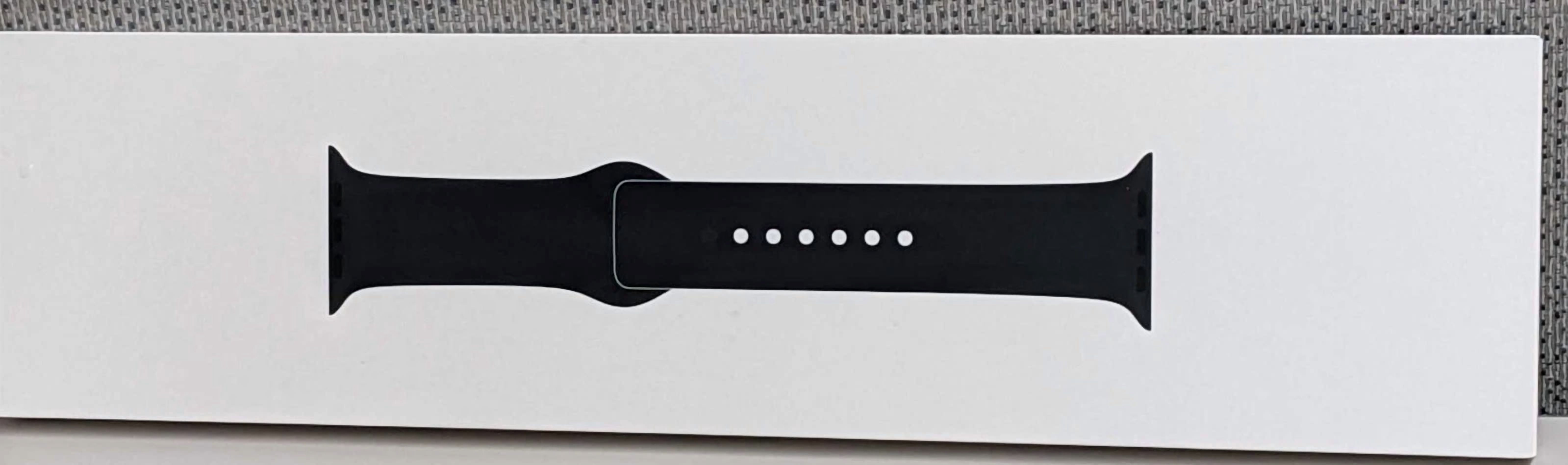 RHEA- Genuine Apple Watch Band Sport Band (45Mm) Midnight M/L(Fits 160210 Wrists)