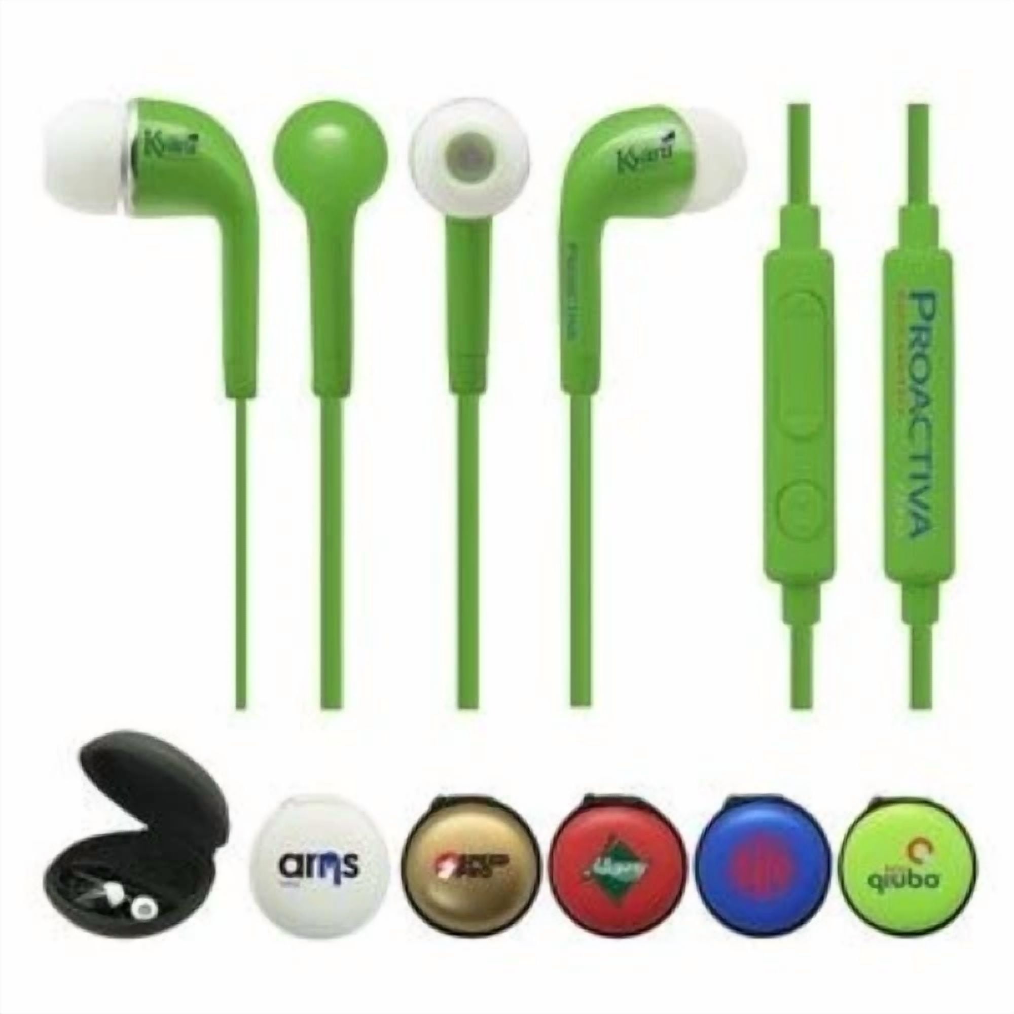 RHEA- Green Earphones In Ear Headphones With Microphone 3.5Mm Wired Earbud (Fvs025770)
