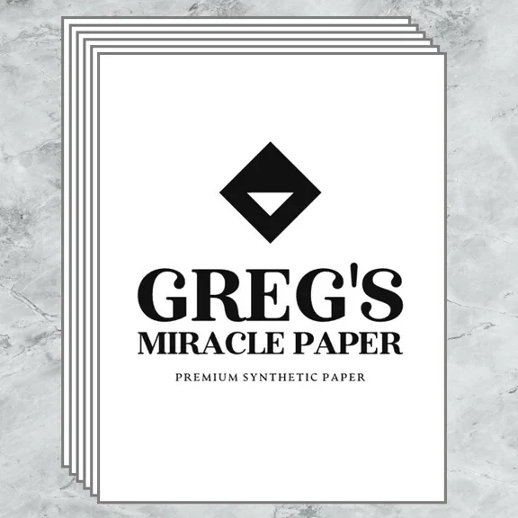 RHEA- Greg'S Miracle Paper - 10 Sheets Of Synthetic Paper For Inkjet Printing 8.5X11